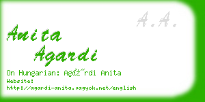anita agardi business card